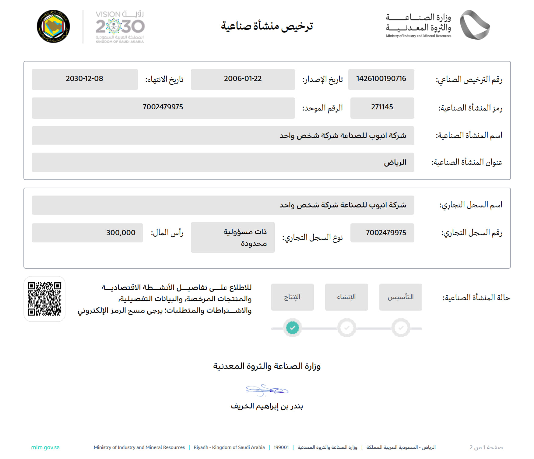 ترخيص صناعي